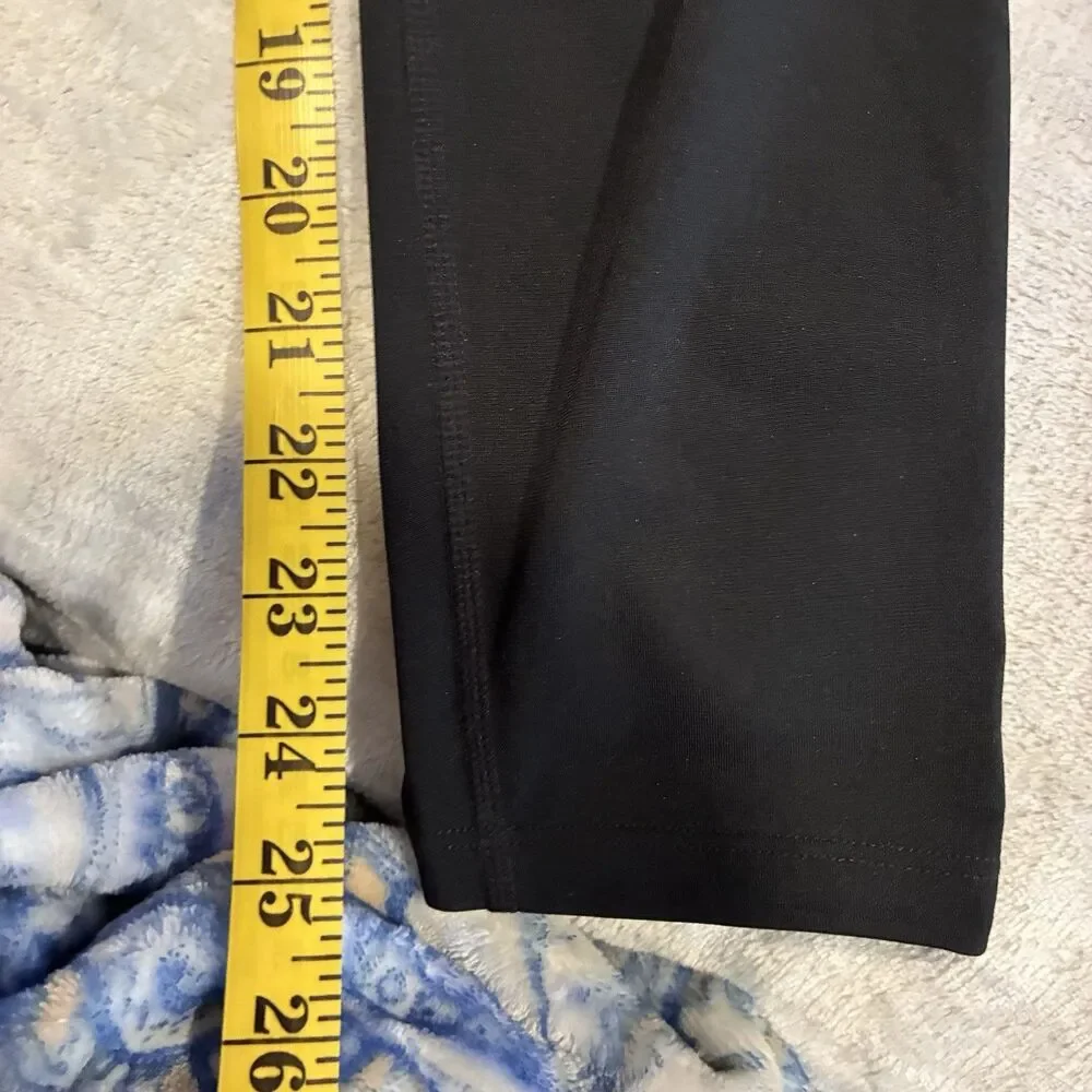 Coolibar Womens Black Skapri Skirted Capri Leggings UPF 50+ Sun Protection Sz M